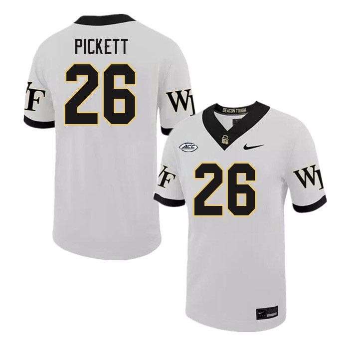 Men-Youth #26 Drew Pickett Wake Forest Demon Deacons 2023 College Football Jerseys Stitched Sale-Whi